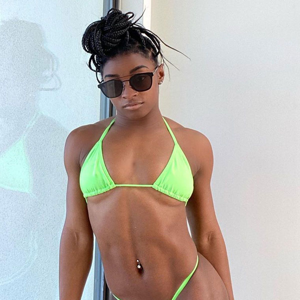 Simone Biles Wore the Bikini Trend Jennifer Lopez Loves Who What