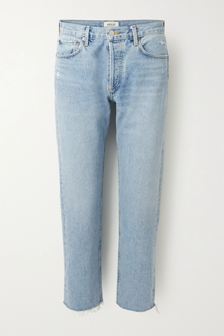 Agolde + Parker Cropped High-Rise Straight-Leg Jeans