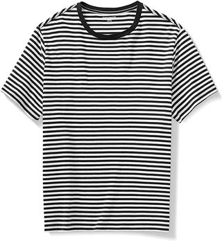 Amazon Essentials + Short-Sleeve Stripe Crew T-Shirt Fit by Dxl