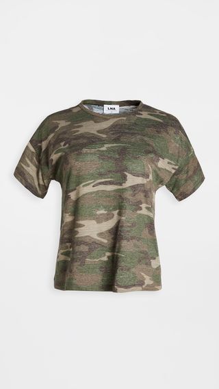 Lna + Camo Boxy Crew Tee