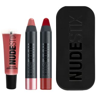 Nudestix + Nude + Red Hot Lips 3-Piece Mini Set