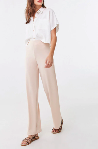 Forever 21 + High-Rise Wide Leg Pants