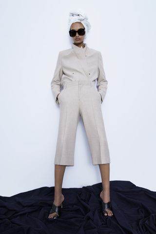 Zara + Seam Detail Long Shorts