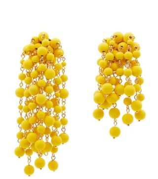 Jacquemus + Mimosas Mismatched Beaded Drop Earrings
