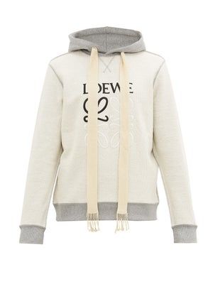 Loewe + Inside-Out Anagram-Embroidered Hooded Sweatshirt