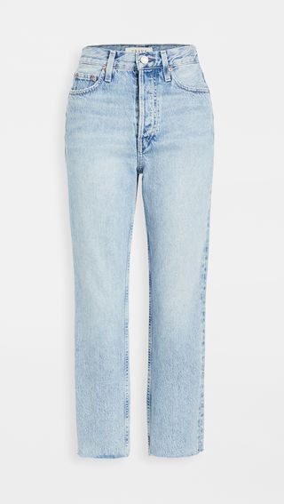Trave + Harper Crop Slim Straight Bite Seam Jeans