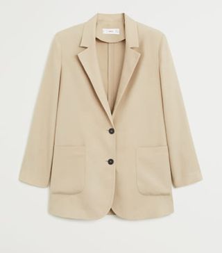 Mango + Buttoned Soft Blazer