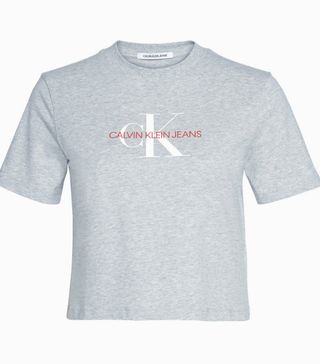 Calvin Klein + Straight Cropped Logo T-Shirt