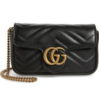 Gucci + Supermini Matelassé Leather Shoulder Bag