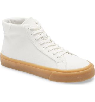 Madewell + Sidewalk High Top Sneakers in Recycled Canvas