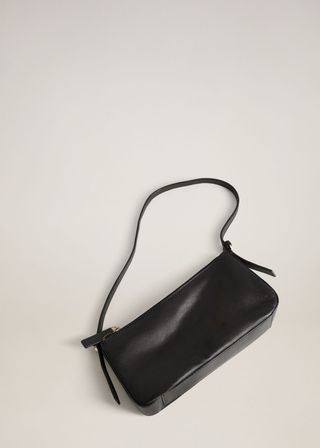 Mango + Leather Baguette Bag
