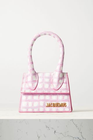 Jacquemus + Le Chiquito Checked Leather Tote