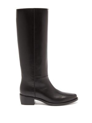 Legres + Knee-High Leather Riding Boots