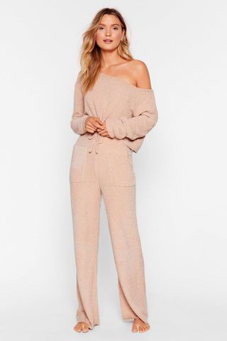 Nasty Gal + Chenille Good Jumper and Trousers Lounge Set