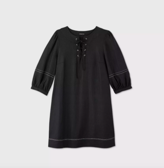 Who What Wear x Target + Short Sleeve Lace-Up Dress