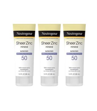 Neutrogena + Sheer Zinc Oxide Dry-Touch Sunscreen Lotion, 3-Pack