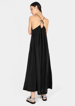 Frankie Shop + Malibu Silk Dress by Rika Studios- Black