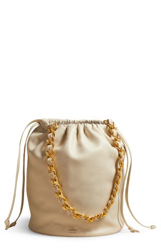 Khaite + Small Aria Leather Bucket Bag