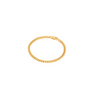 Aureum + Lea Thin Curb Chain Bracelet in Gold