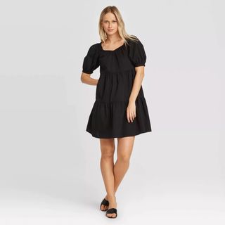 Who What Wear + Puff Short Sleeve Dress