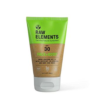 Raw Elements + Organic SPF 30 Zinc Sunscreen, 3oz