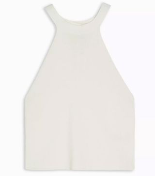 Topshop + Ivory Racer Knitted Top