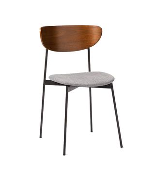 West Elm + Modern Petal Upholstered Dining Chair, Platinum
