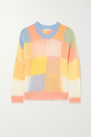 Stine Goya + Sana Color-Block Open-Knit Sweater