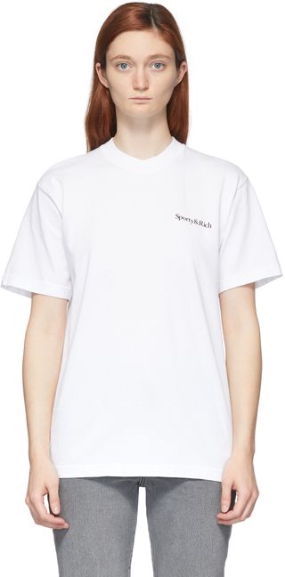 Sporty & Rich + White & Black Health Is Wealth T-Shirt