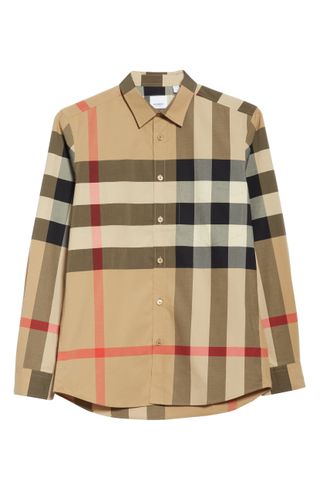 Burberry + Somerton Plaid Button-Up Shirt