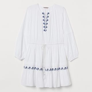 H&M+ + Embroidered Dress