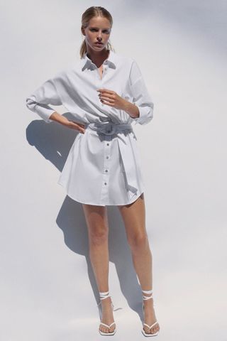 Zara + Poplin Shirt Dress