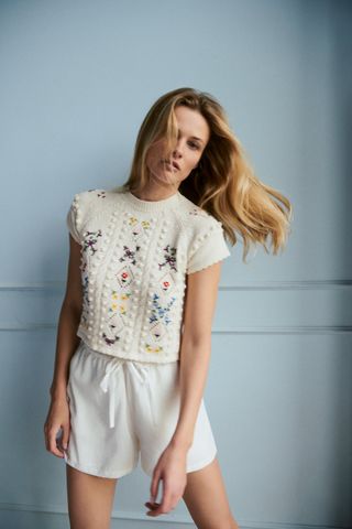 Zara + Flowy Drawstring Shorts