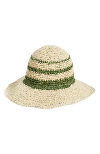 Treasure & Bond + Stripe Straw Crochet Bucket Hat