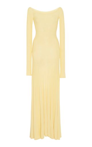 Jacquemus + Off-the-Shoulder Jersey Maxi Dress