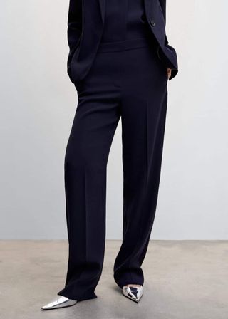 Mango + Elastic Waist Suit Trousers