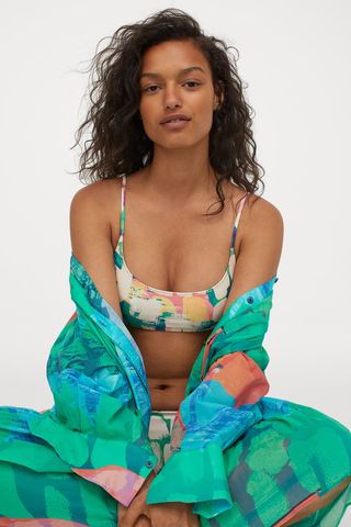 H&M + Patterned Bikini Top