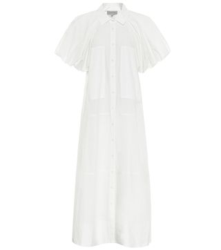 Lee Mathews + Elsie Puff-Sleeve Cotton Maxi Dress