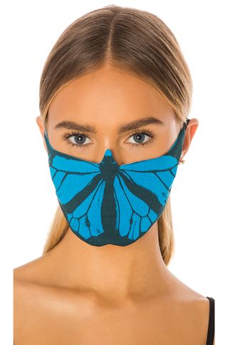 The Chrysalis Lab + Butterfly Face Mask in Aqua