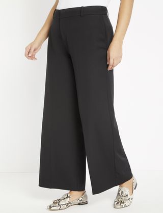 Eloquii + Wide Leg Venice Crepe Trouser