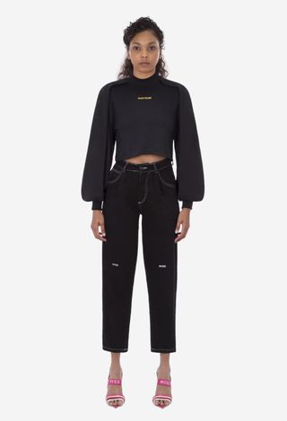 Pyer Moss + Wrap Sleeve Cropped LS Shirt