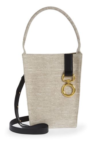 Vavvoune + Mishe Linen & Leather Crossbody Bag