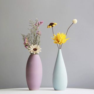 Dghui Home Vases + Minimalist Solid-Color Flower Vase