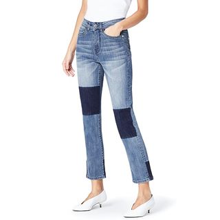 Find. + Straight Leg High Rise Contrast Jeans