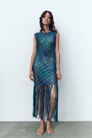 Zara + Woven Satin Effect Dress