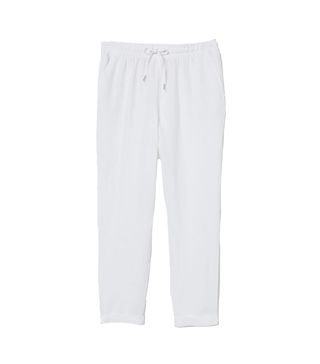 H&M + Linen Joggers in White