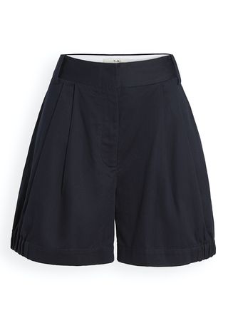 Tibi + Shorts With Shirred Hem