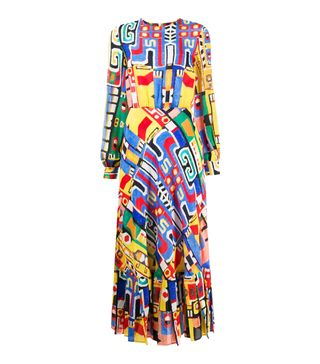 Stella Jean + Abstract Print Pleat Dress