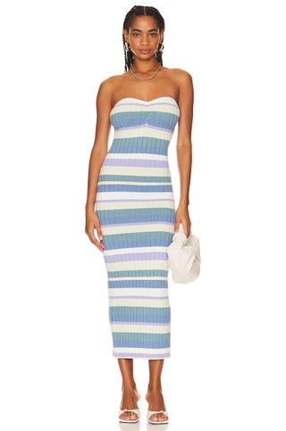 Song of Style + Selima Striped Tube Dress