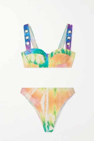 Ack + Fine Tie-Dyed Triangle Bikini